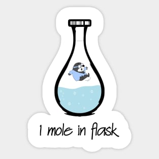 1 mole In flask Sticker